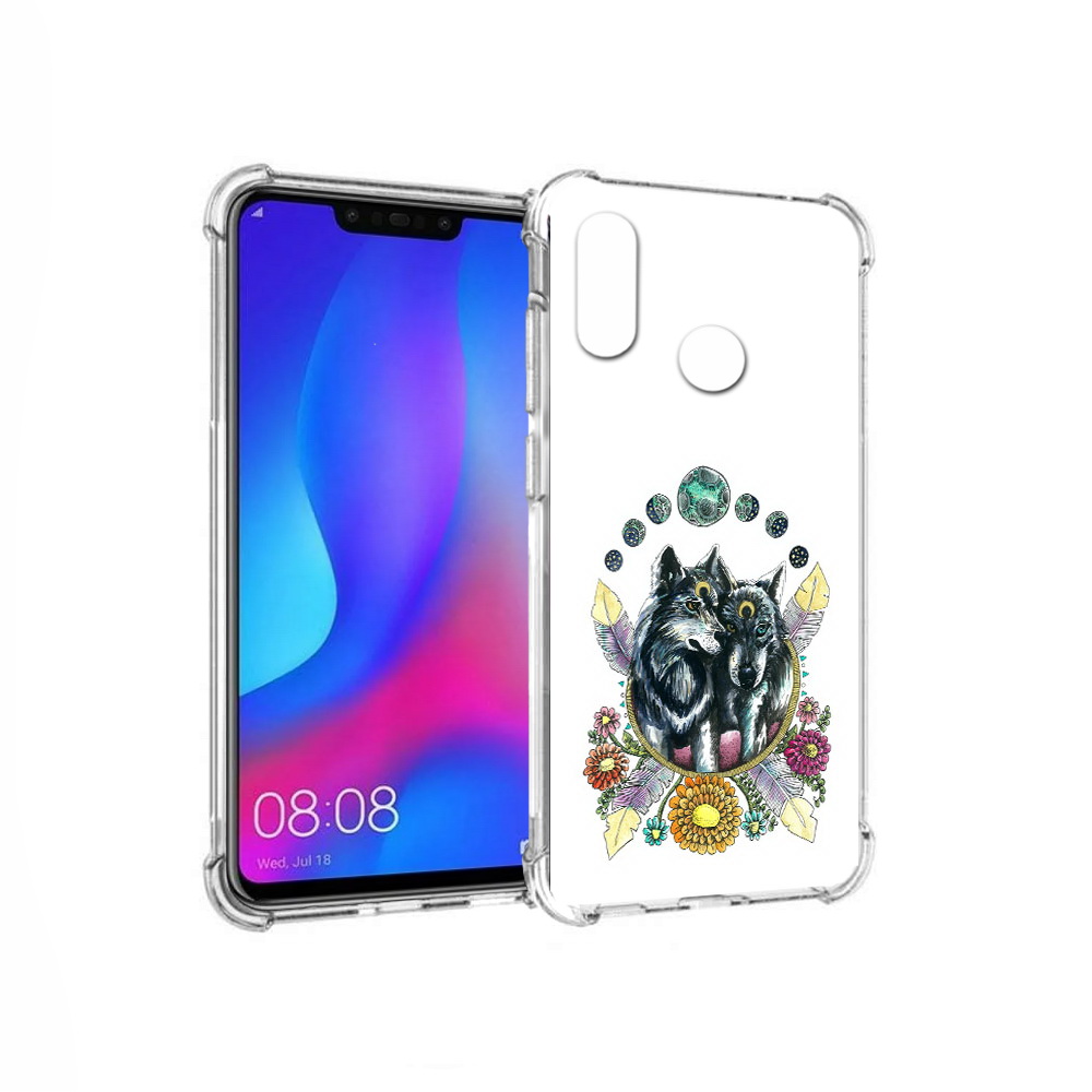 

Чехол MyPads Tocco для Huawei Nova 3 красивые волки абстракция (PT115710.27.408), Прозрачный, Tocco