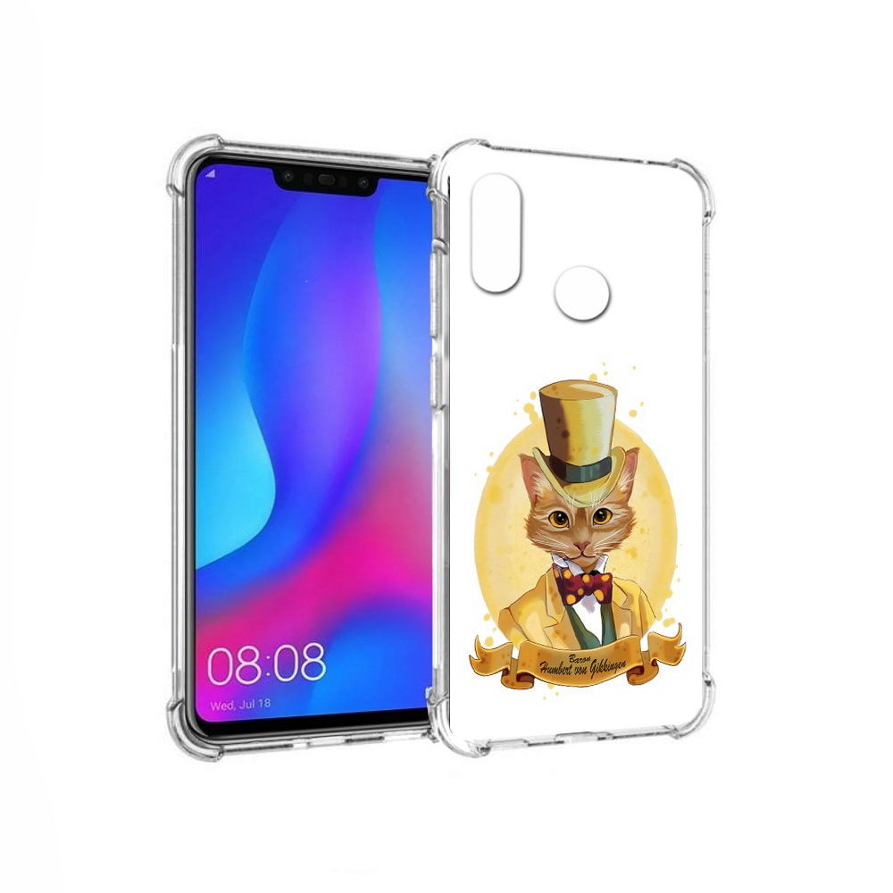 

Чехол MyPads Tocco для Huawei Nova 3 кот юрист (PT115710.27.401), Прозрачный, Tocco