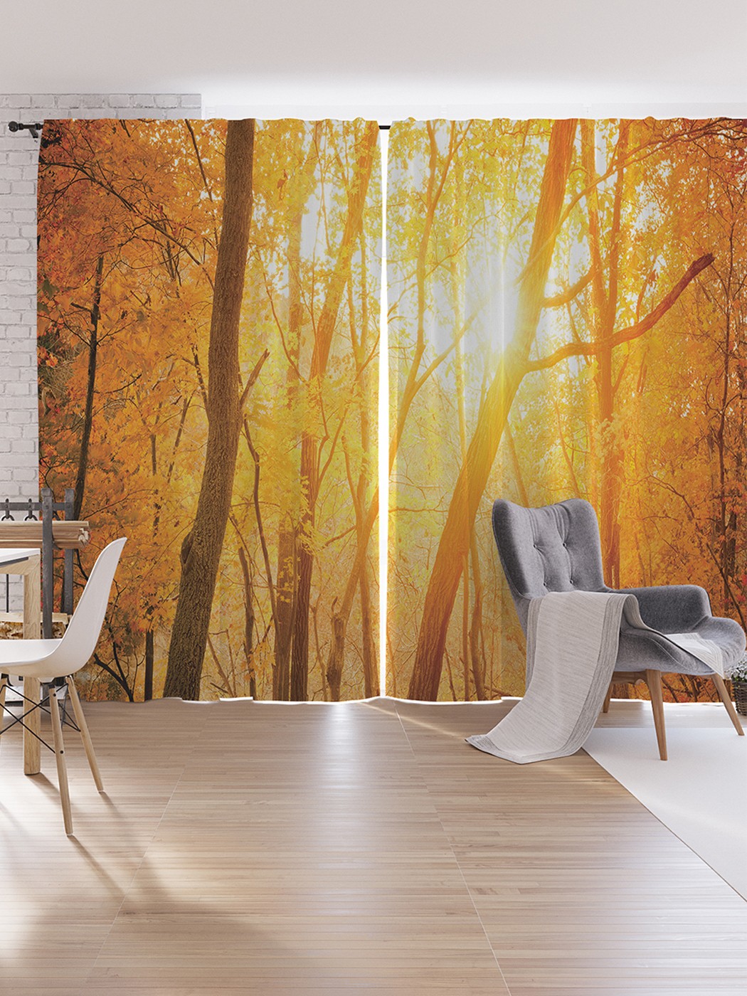 

Шторы под лён JoyArty "Осеннее солнце в лесу", серия Oxford DeLux, 340х265 см, Осеннее солнце в лесу