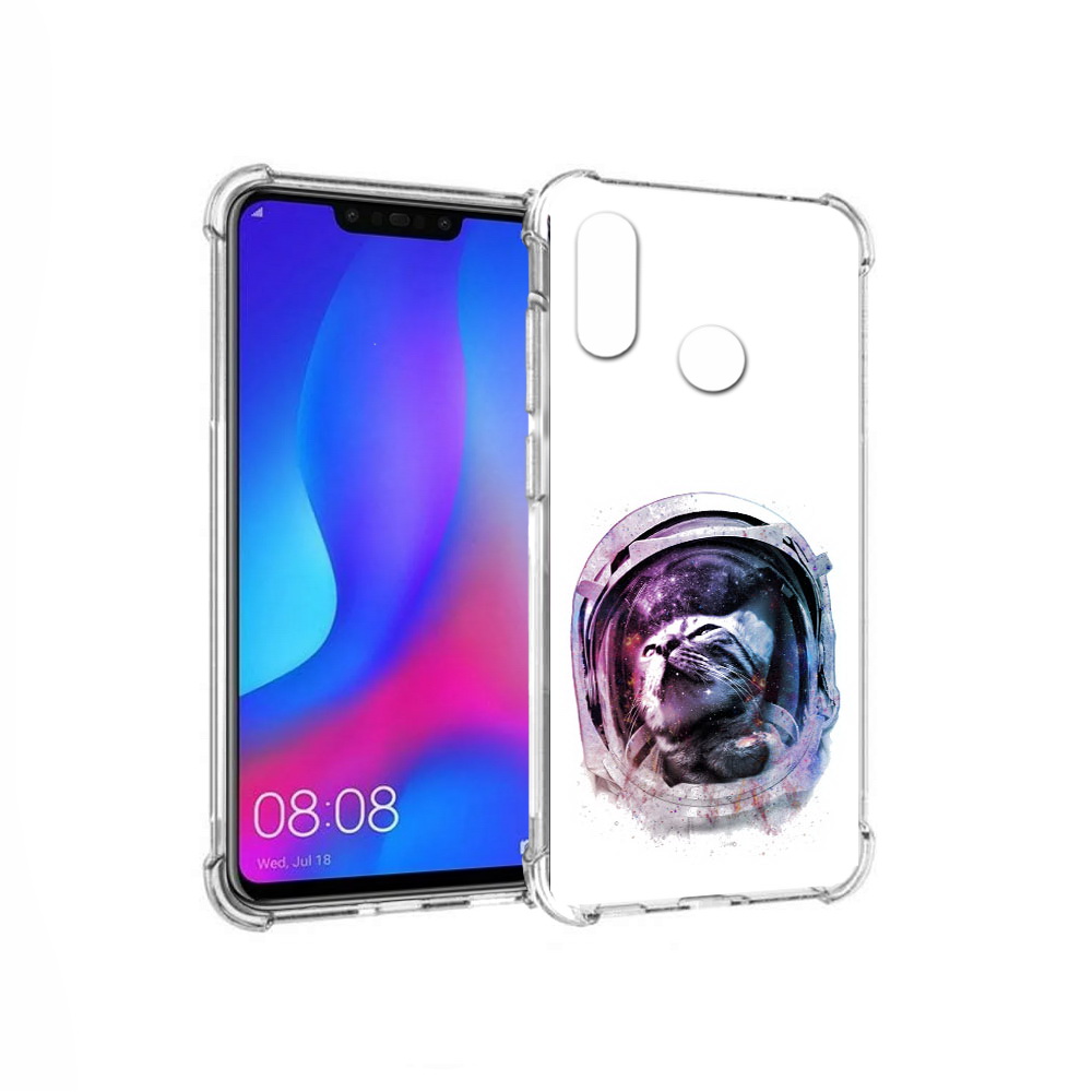 Чехол MyPads Tocco для Huawei Nova 3 кот в шлеме (PT115710.27.396)