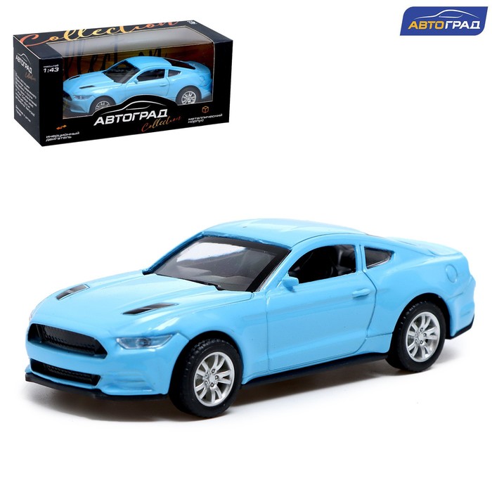 Машина металлическая «Спорт», инерционная, масштаб 1:43, цвет голубой технопарк машина mercedes benz gle coupe спорт инерционная 12 см