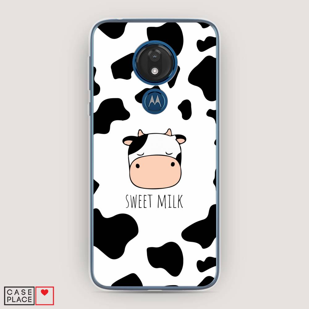 

Чехол на Motorola Moto G7 "Sweet milk", Розовый;белый;черный, 241150-1