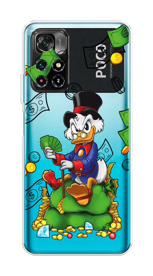 

Чехол на Poco M4 Pro 5G, Xiaomi Redmi Note 11S 5G "Scrooge Richness", Черный;синий;зеленый, 311850-1