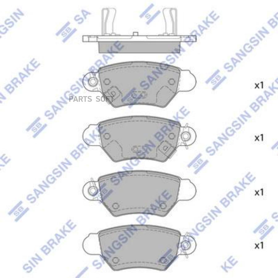 

Колодки Зад Opel Astra 1.8I-2.0Dti 98-01Zafira 1. 1Шт Sangsin brake SP4095