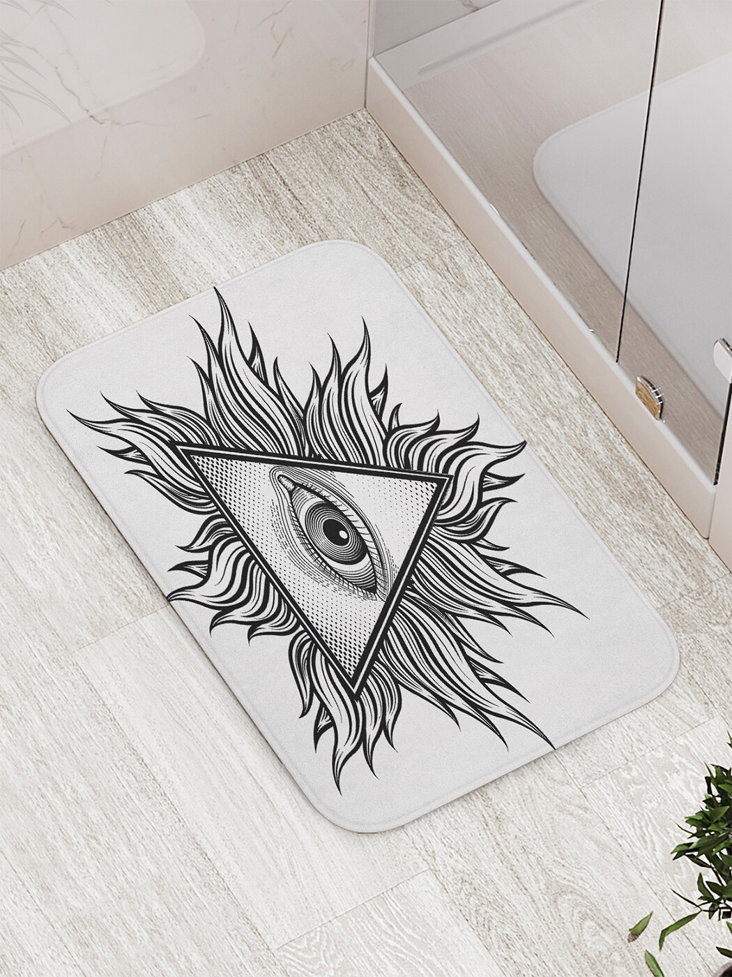 

Коврик противоскользящий JoyArty "Око всевластия" для ванной, сауны, бассейна, 77х52 см, Око всевластия