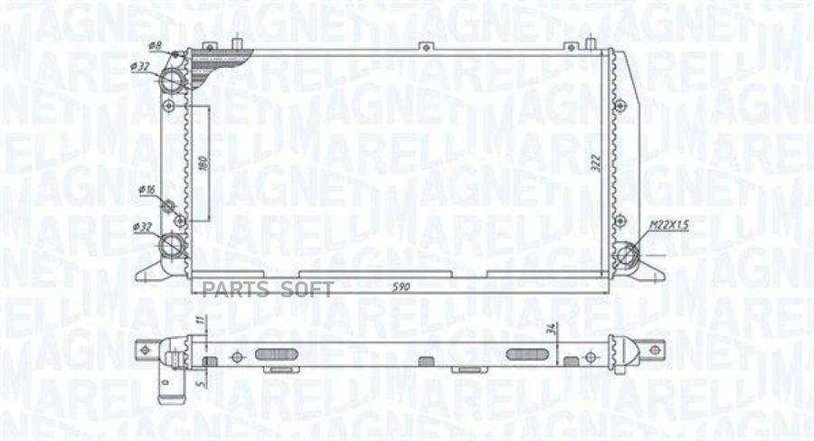 MAGNETI MARELLI Радиатор 9515₽