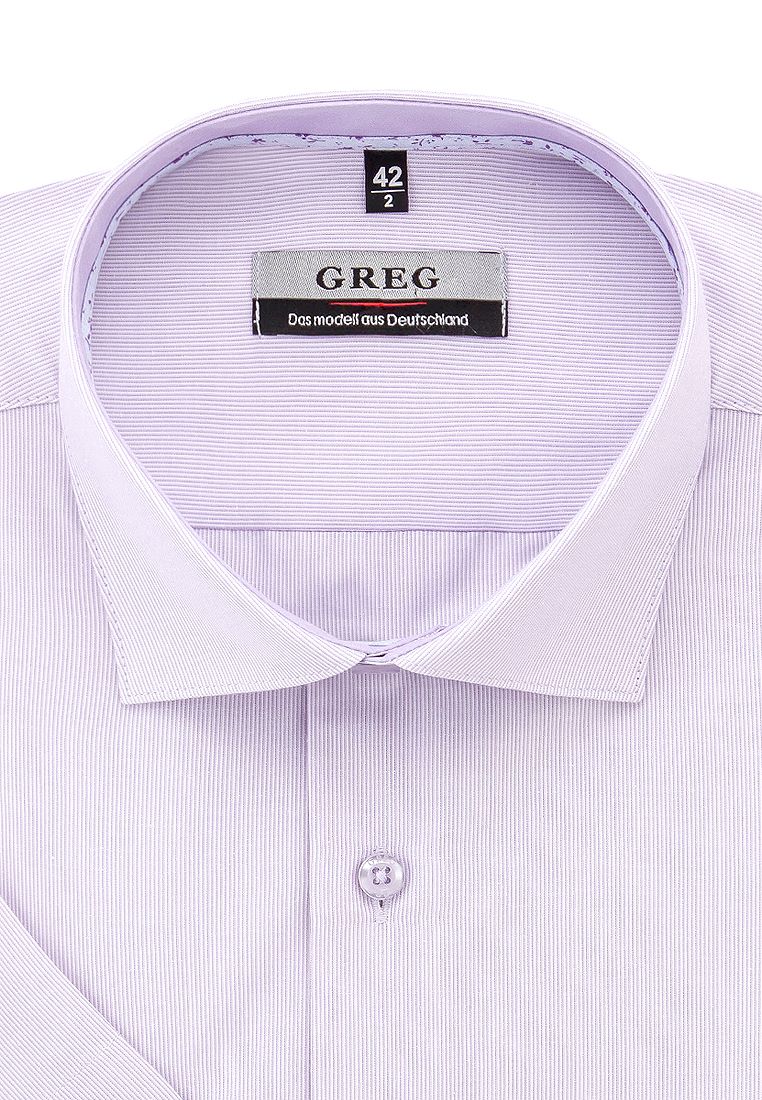 

Рубашка мужская Greg 01-00007758 фиолетовая 38, Фиолетовый, 01-00007758