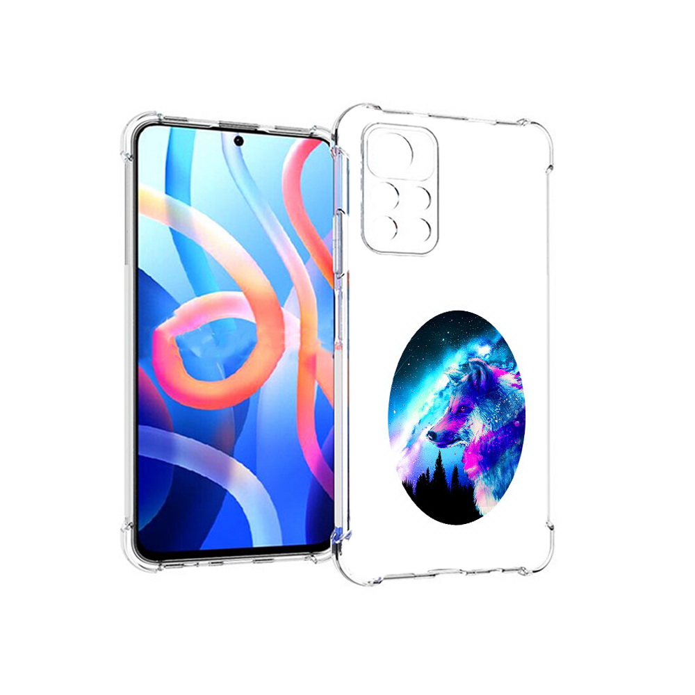 

Чехол MyPads Tocco для Xiaomi Poco M4 Pro 5G голубой волк (PT200061.301.293), Прозрачный, Tocco