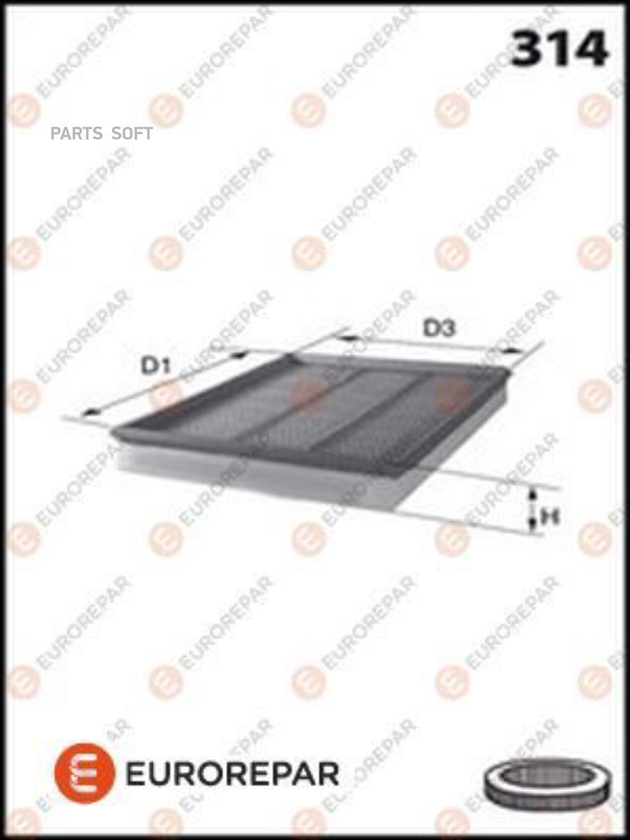 Eurorepar Фильтр воздушный MB W169/W245 1.5-2.0