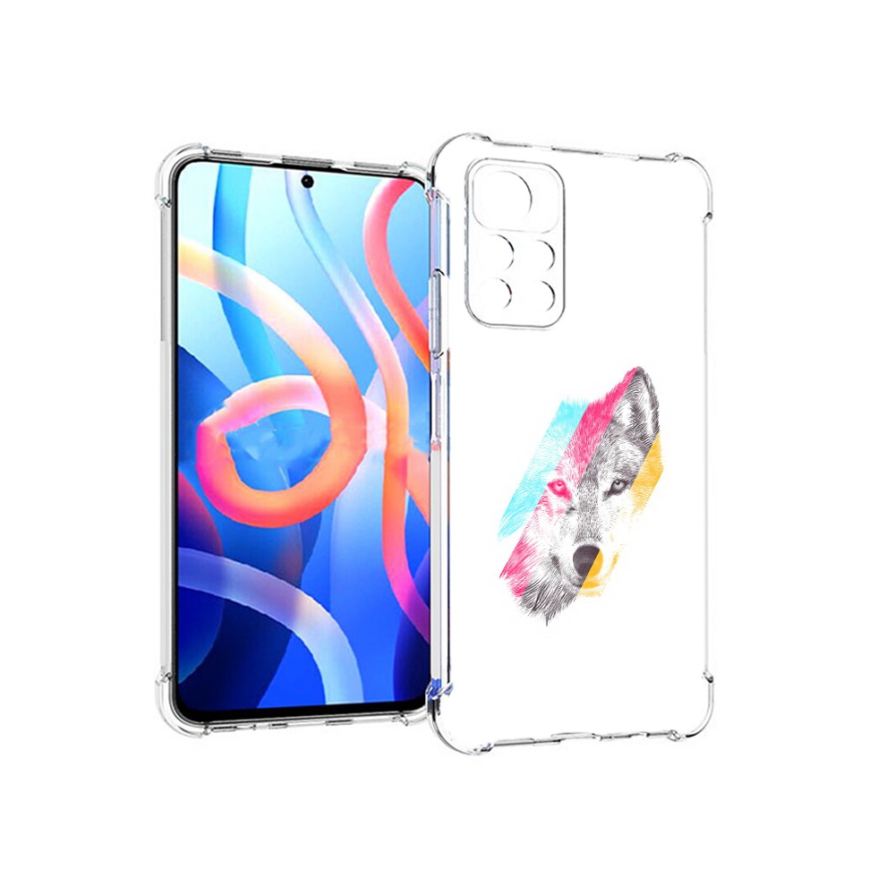 

Чехол MyPads Tocco для Xiaomi Poco M4 Pro 5G волк градиент (PT200061.301.268), Прозрачный, Tocco