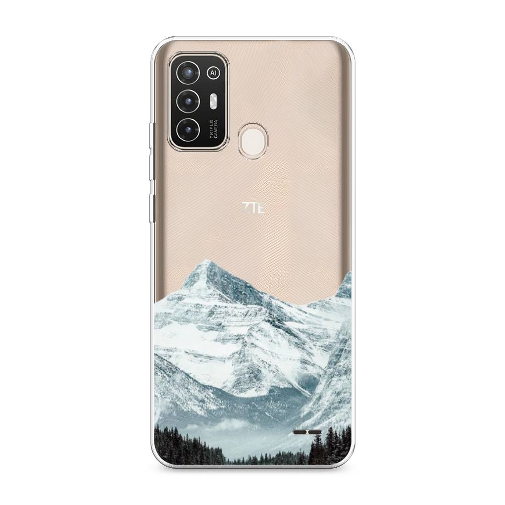 

Чехол на ZTE Blade A52 "Горы арт 1", Белый;зеленый, 136250-2