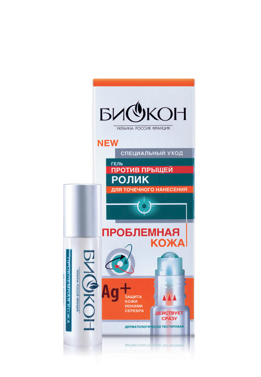 

Локальное средство для лица с ролом Биокон из серии "Проблемная кожа", 10 мл, Проблемная кожа