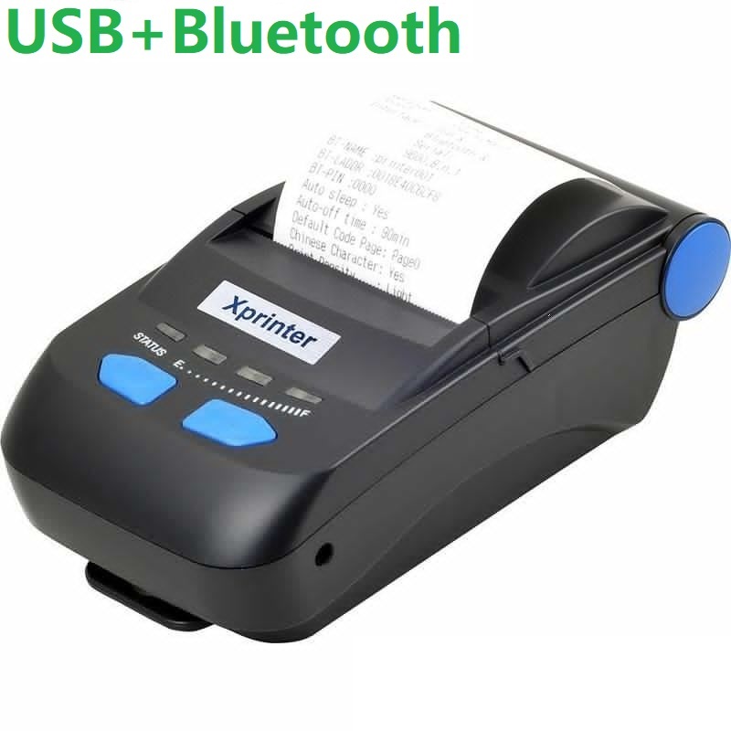 Мобильный принтер чеков Xprinter XP-P300, USB + Bluetooth, черный