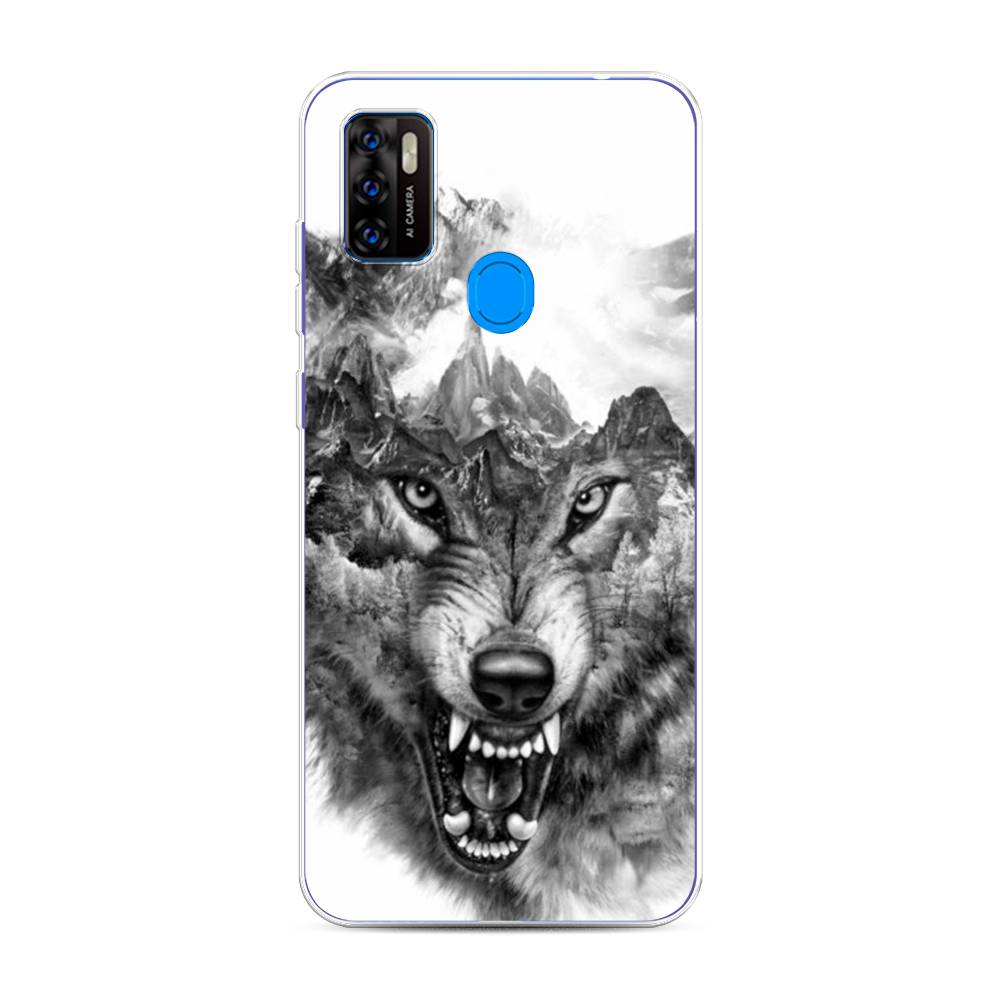 

Чехол Awog на ZTE Blade A7s 2020 / ЗТЕ Блэйд A7s 2020 "Волк в горах", Разноцветный, 133950-1