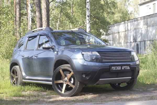 Защитная сетка решетки переднего бампера для Renault Duster (2010-2015)