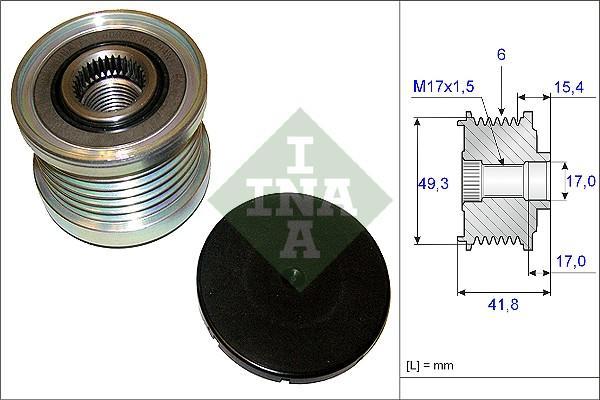 

Шкив генератора Ina 535019310