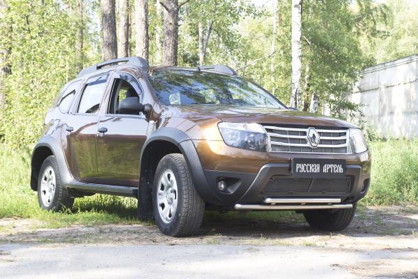 Защитная сетка решетки переднего бампера для Renault Duster (2010-2015)