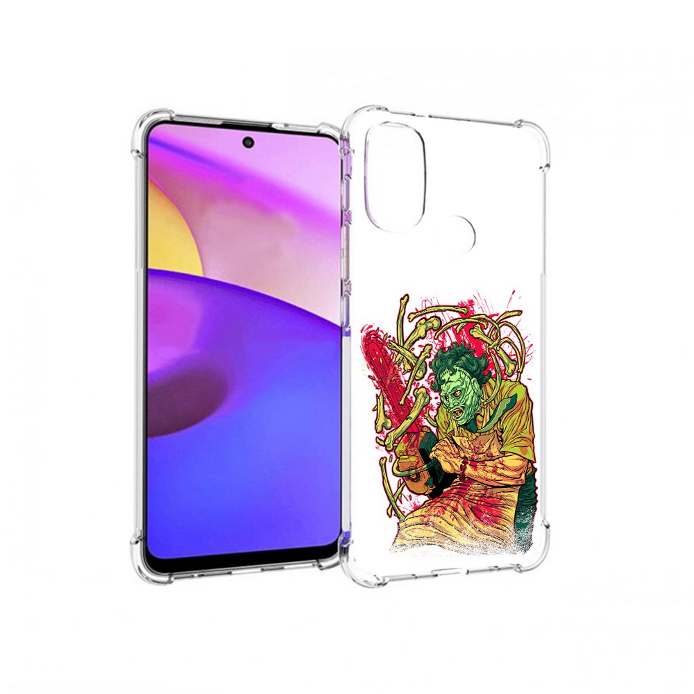 

Чехол MyPads Tocco для Motorola Moto E30 яркий мясник (PT227074.357.711), Прозрачный, Tocco