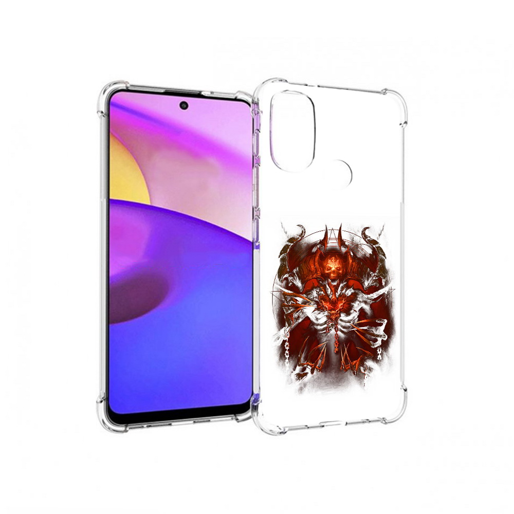 

Чехол MyPads Tocco для Motorola Moto E30 яркий демон (PT227074.357.708), Прозрачный, Tocco