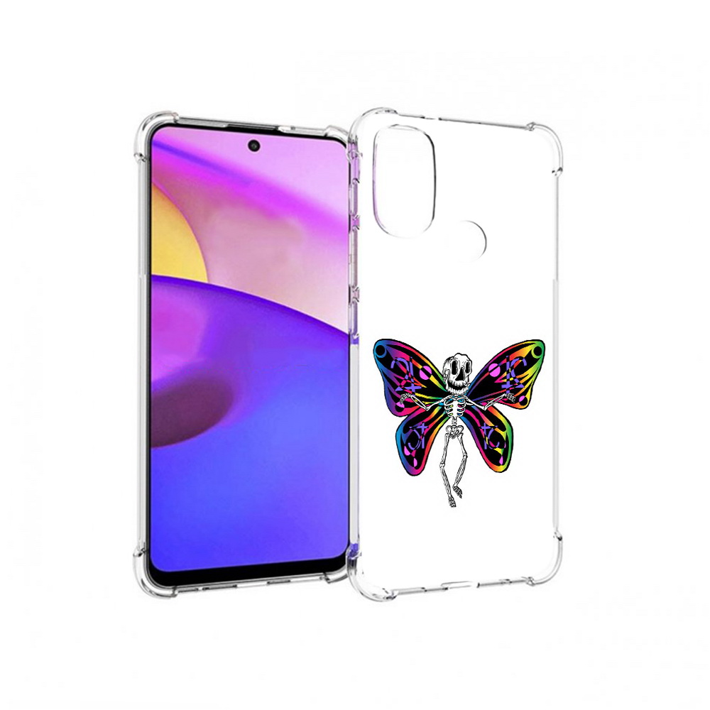 

Чехол MyPads Tocco для Motorola Moto E30 эффект бабочки (PT227074.357.701), Прозрачный, Tocco