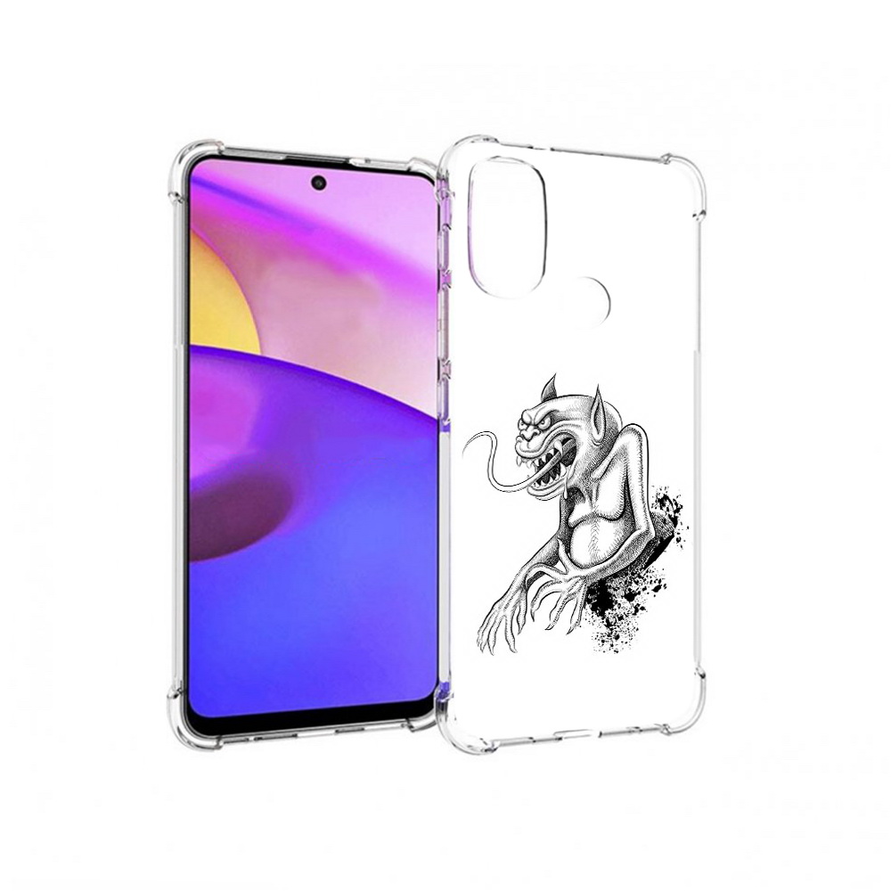 

Чехол MyPads Tocco для Motorola Moto E30 чорт (PT227074.357.692), Прозрачный, Tocco