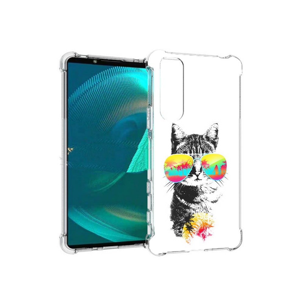 

Чехол MyPads Tocco для Sony Xperia 5 III крутой кот (PT172137.231.425), Прозрачный, Tocco