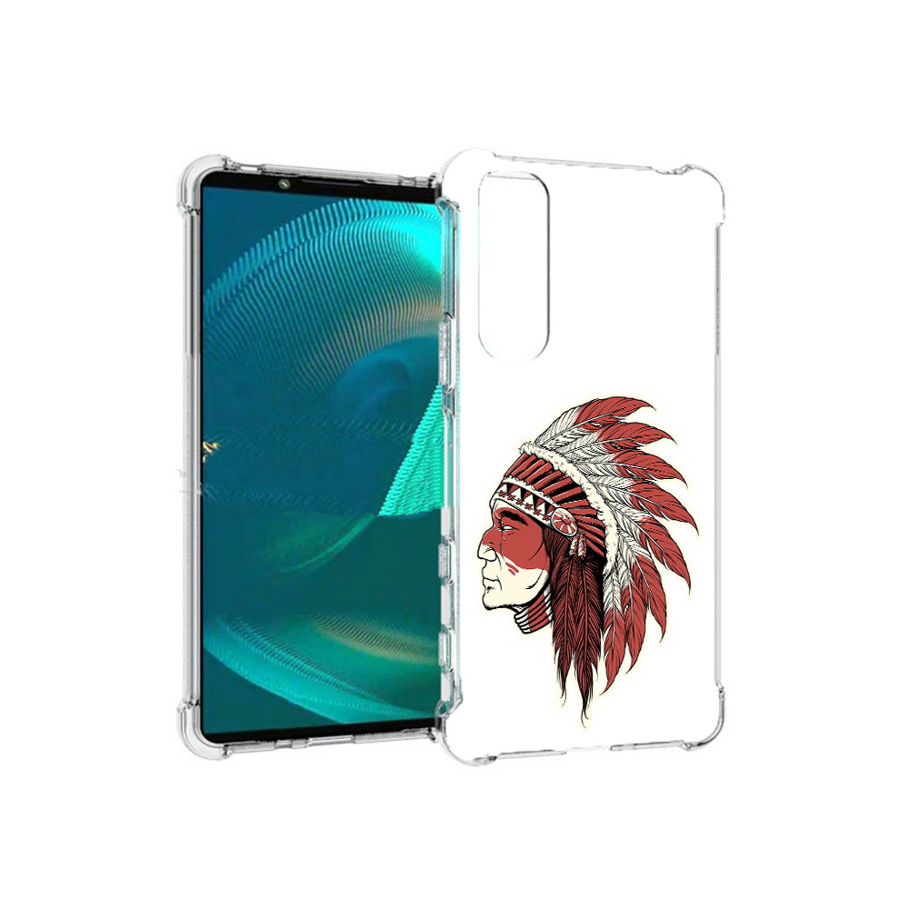 

Чехол MyPads Tocco для Sony Xperia 5 III красный индеец (PT172137.231.411), Прозрачный, Tocco
