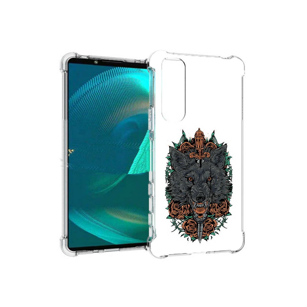 

Чехол MyPads Tocco для Sony Xperia 5 III красивый злой волк (PT172137.231.409), Прозрачный, Tocco