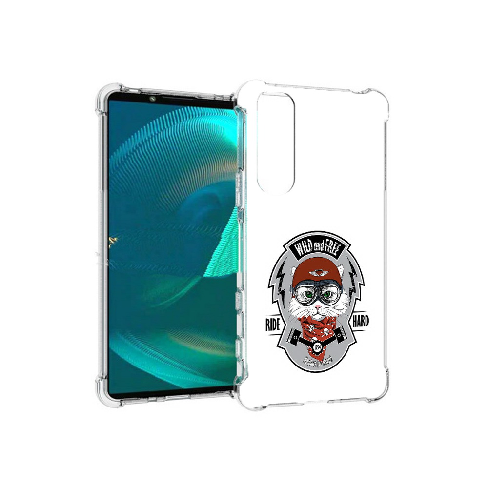 Чехол MyPads Tocco для Sony Xperia 5 III кошка в шлеме (PT172137.231.404)