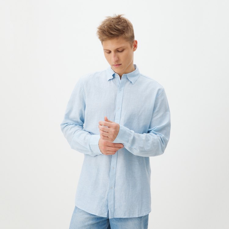 

Рубашка мужская Maison David BLN926-1A голубая 2XL, Голубой, BLN926-1A