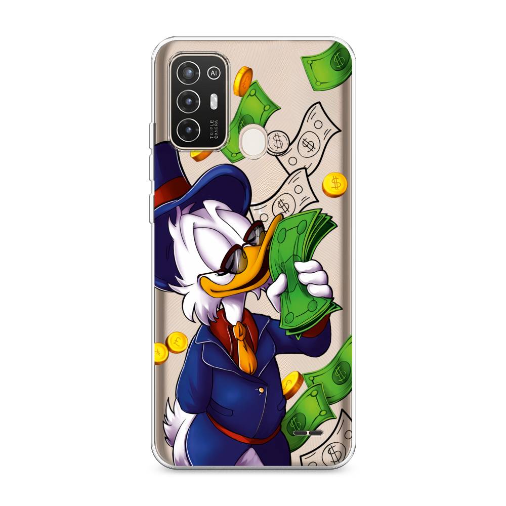 

Чехол на ZTE Blade A52 "Scrooge McDuck with Money", Синий;зеленый;белый, 136250-6