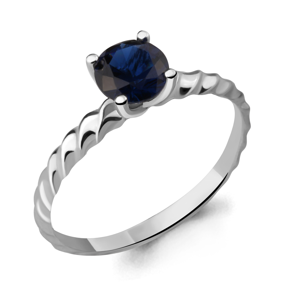 

Кольцо из серебра с сапфиром искусственным р. Aquamarine 63999Н, 63999Н_925_р