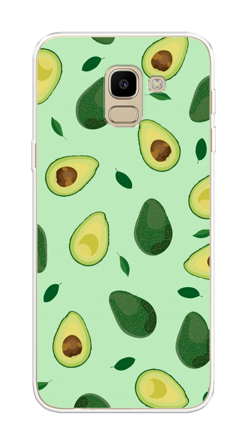 

Чехол на Samsung Galaxy J6 2018 "Blue avocado", Коричневый;зеленый, 26150-1