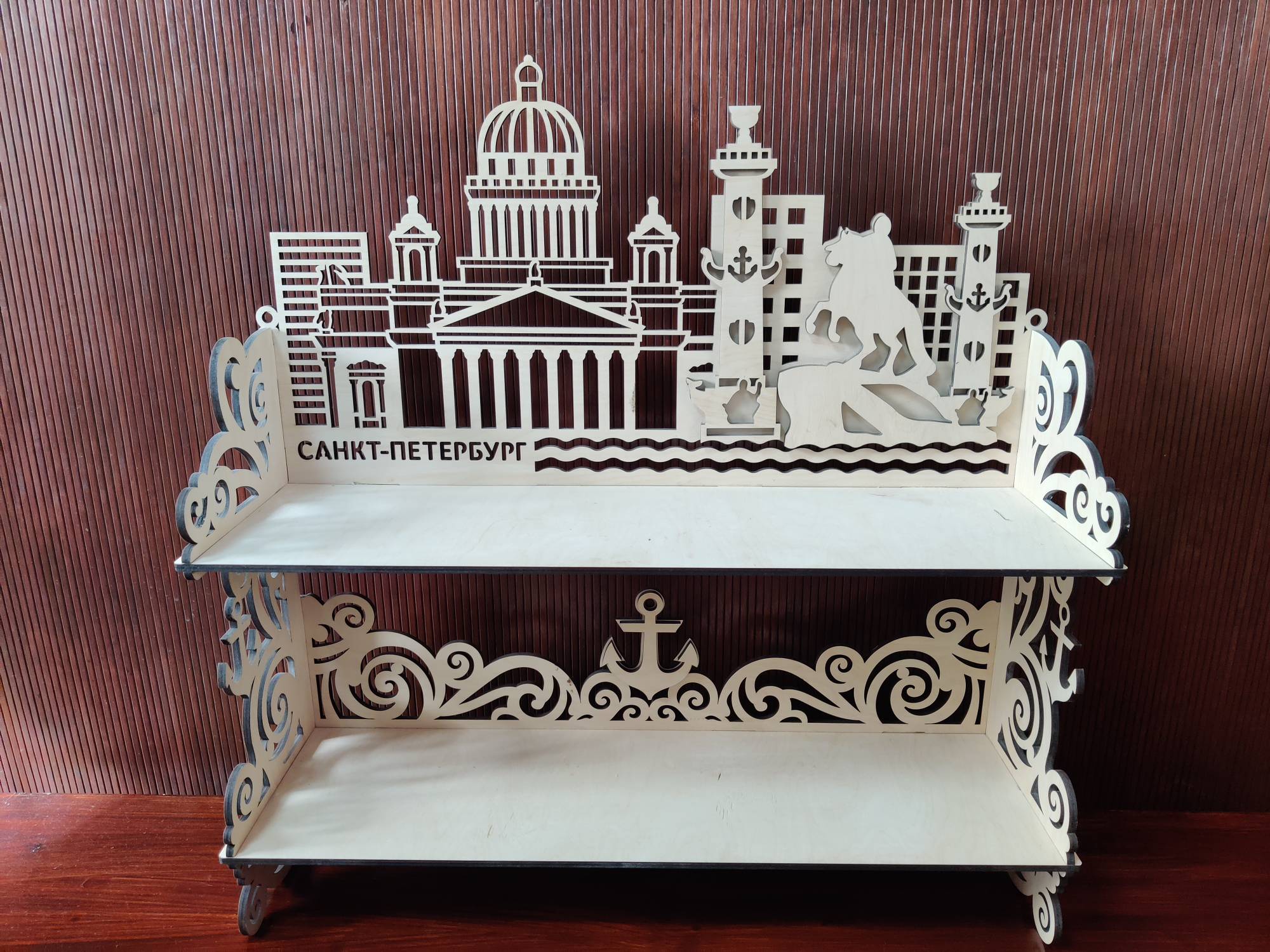 Полка настенная Арт-Вагонка Санкт-Петербург 66/20/68