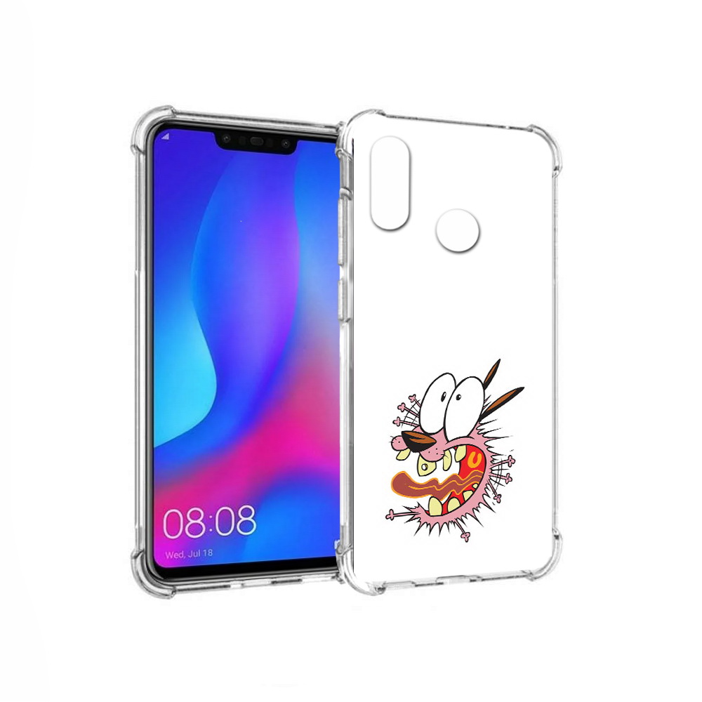 

Чехол MyPads Tocco для Huawei Nova 3 испуганный бобик (PT115710.27.381), Прозрачный, Tocco