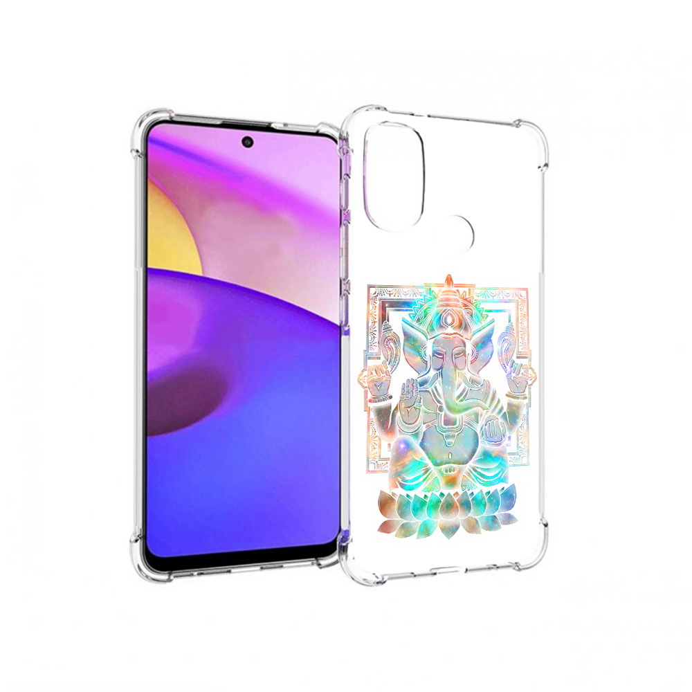 

Чехол MyPads Tocco для Motorola Moto E30 умный слон (PT227074.357.654), Прозрачный, Tocco