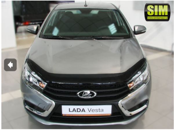 

Дефлектор капота черный для ВАЗ (Lada) Vesta (2015-2022)