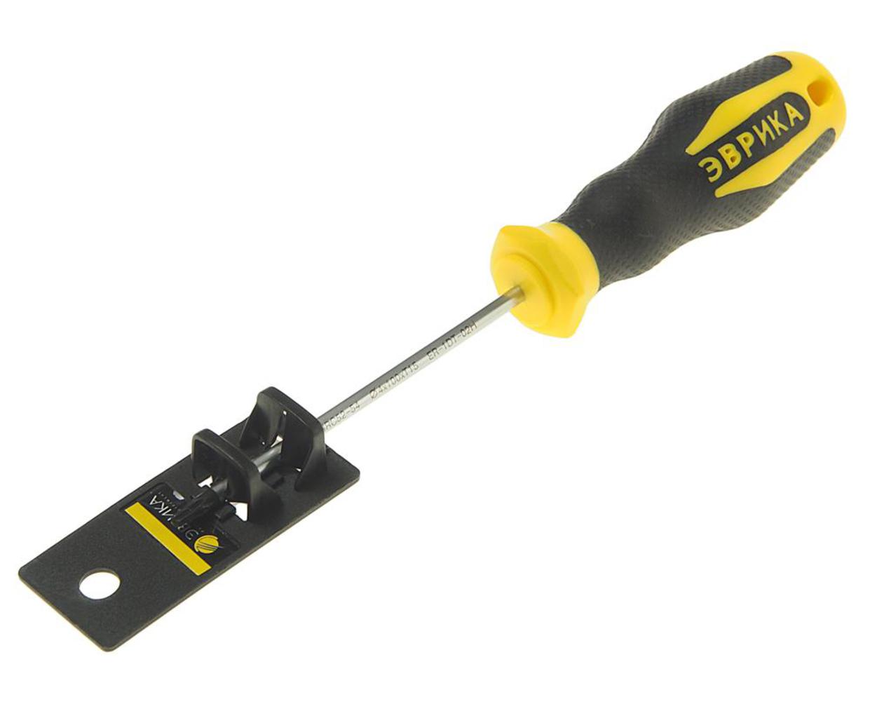 

Отвертка TORX T15х100мм магнитная (с держателем) ЭВРИКА ER-1DT-02H