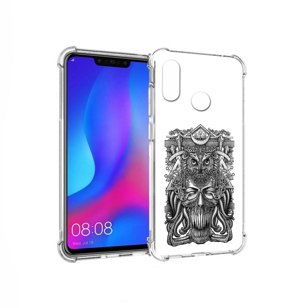 

Чехол MyPads Tocco для Huawei Nova 3 зубастая сова (PT115710.27.369), Прозрачный, Tocco