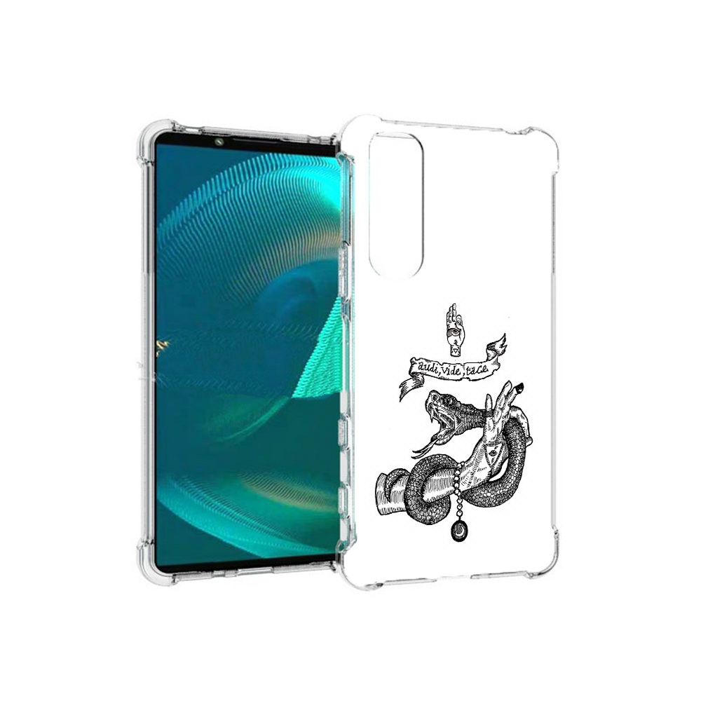 

Чехол MyPads Tocco для Sony Xperia 5 III змея на руке рисунок (PT172137.231.366), Прозрачный, Tocco