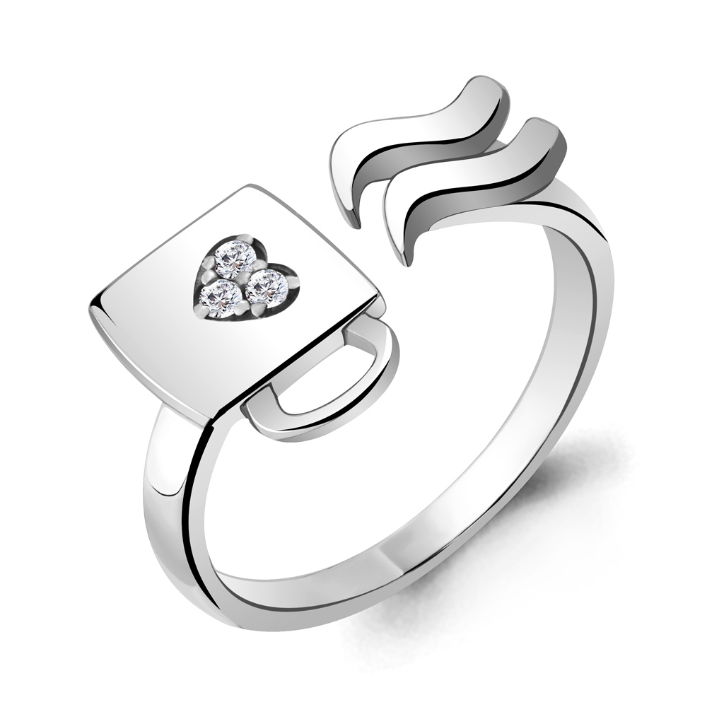 

Кольцо из серебра с фианитом р., Aquamarine 68673А, 68673А_925_р