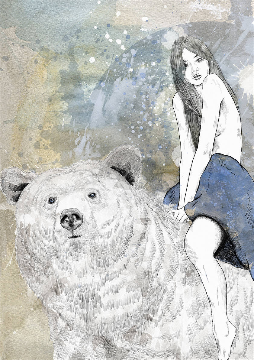 

Большой постер на стену Bear Ride 40х50 см без рамы, CBBEARRIDE