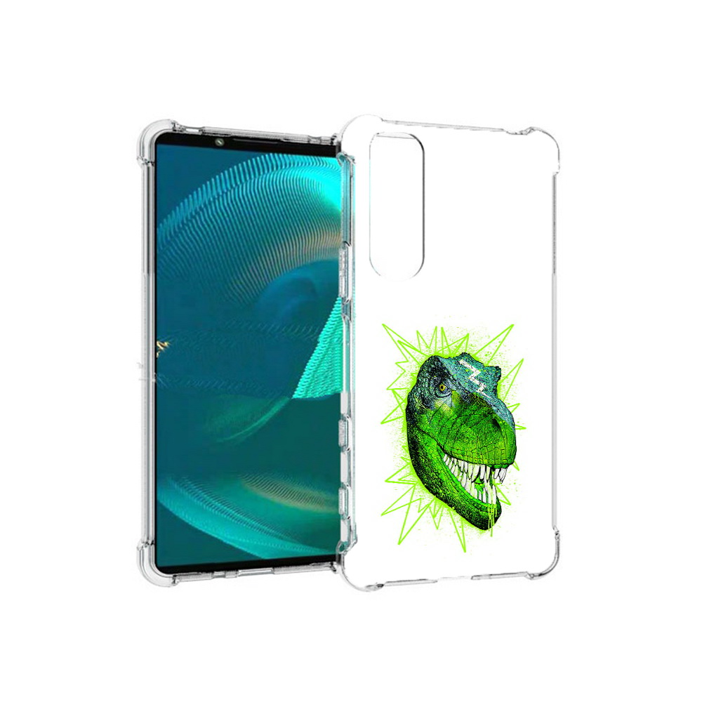 

Чехол MyPads Tocco для Sony Xperia 5 III зеленый динозавр (PT172137.231.358), Прозрачный, Tocco