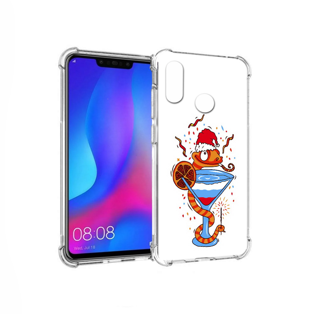 

Чехол MyPads Tocco для Huawei Nova 3 змейка (PT115710.27.364), Прозрачный, Tocco