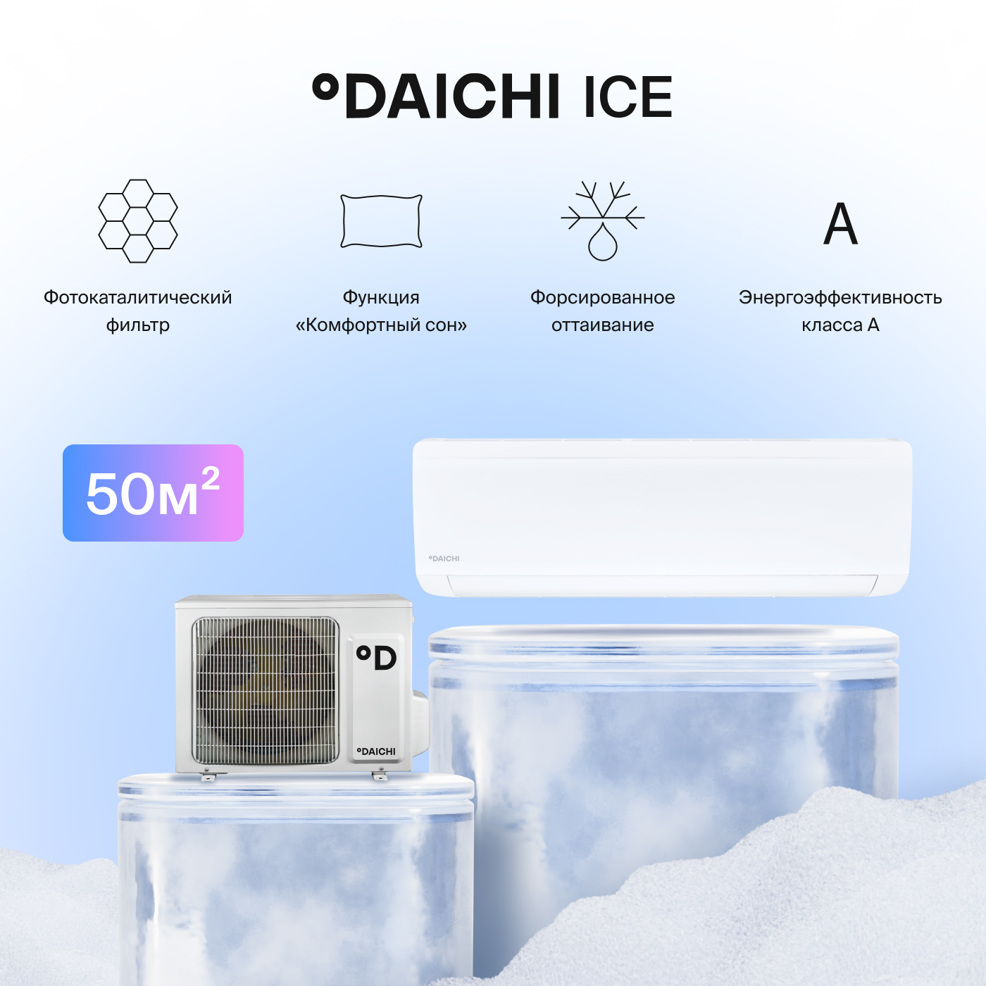 Сплит-система Daichi ICE50AVQ1-1/ICE50FV1-1 сплит система daichi da70dvqs1r b1 df70dvs1r 1