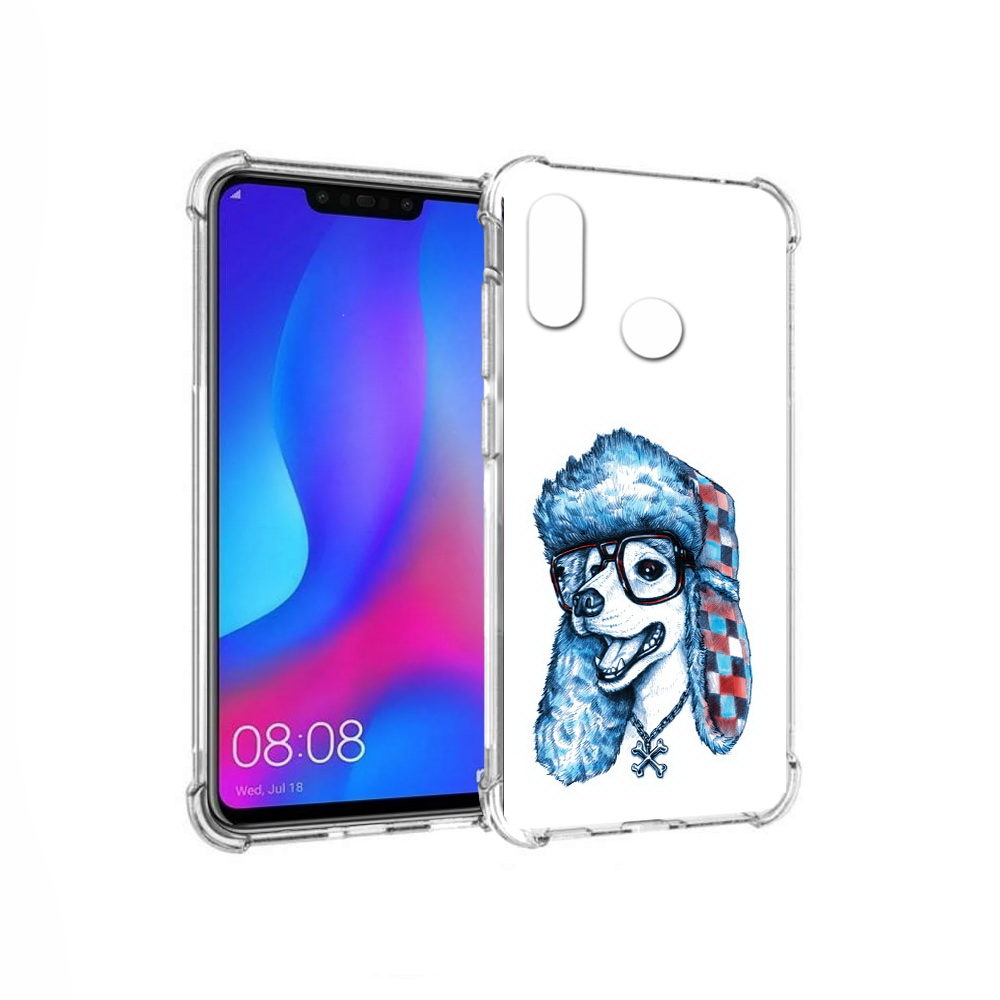 

Чехол MyPads Tocco для Huawei Nova 3 зимний пес (PT115710.27.362), Прозрачный, Tocco