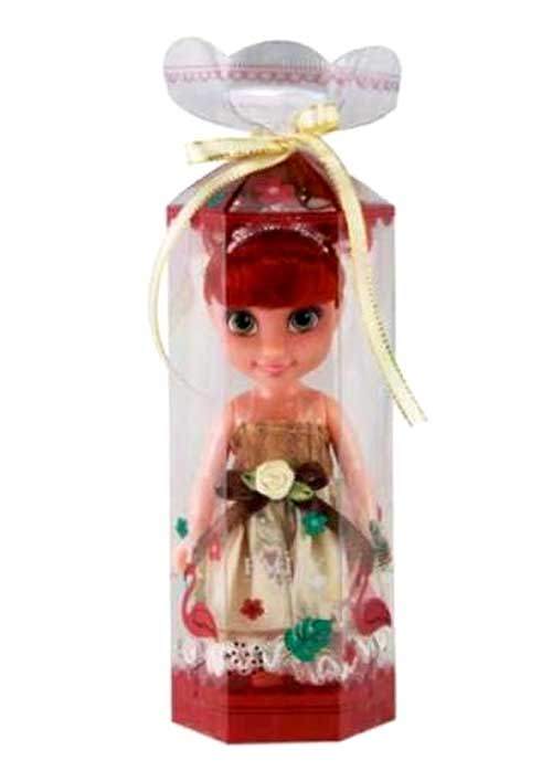 Кукла ABtoys Emily мини в прозрачной коробочке (шатенка), 16,5см QJ086