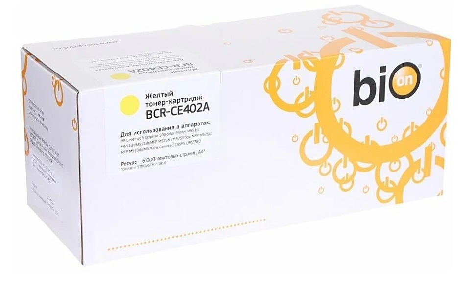 Картридж Bion BCR-CE402A Yellow для HP CLJ Color M551/M551n/M551dn/M551xh5 1816392