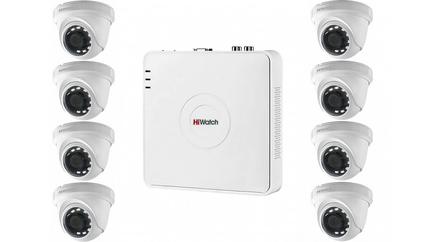 

Комплект видеонаблюдения HiWatch KIT 8N2D2, Белый, HiWatch KIT 8N2D2