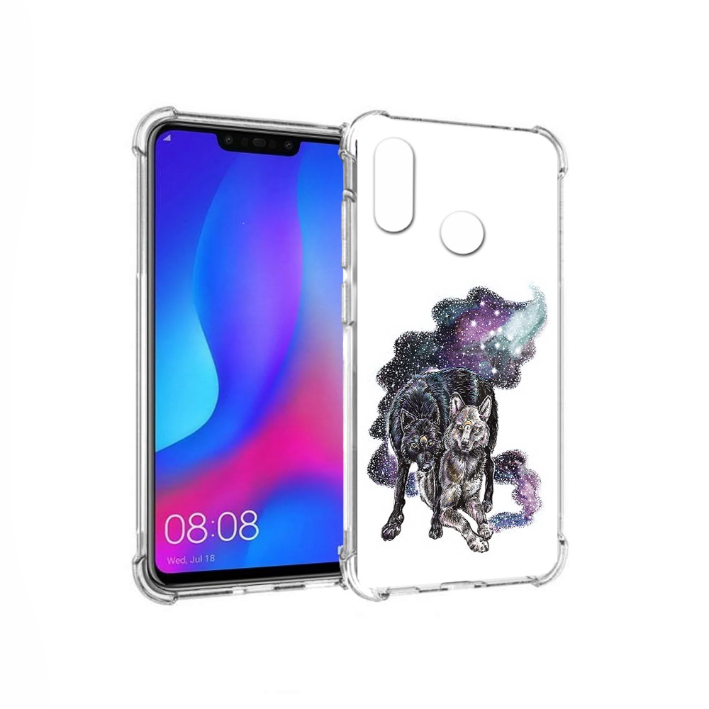 

Чехол MyPads Tocco для Huawei Nova 3 звездные волки (PT115710.27.352), Прозрачный, Tocco
